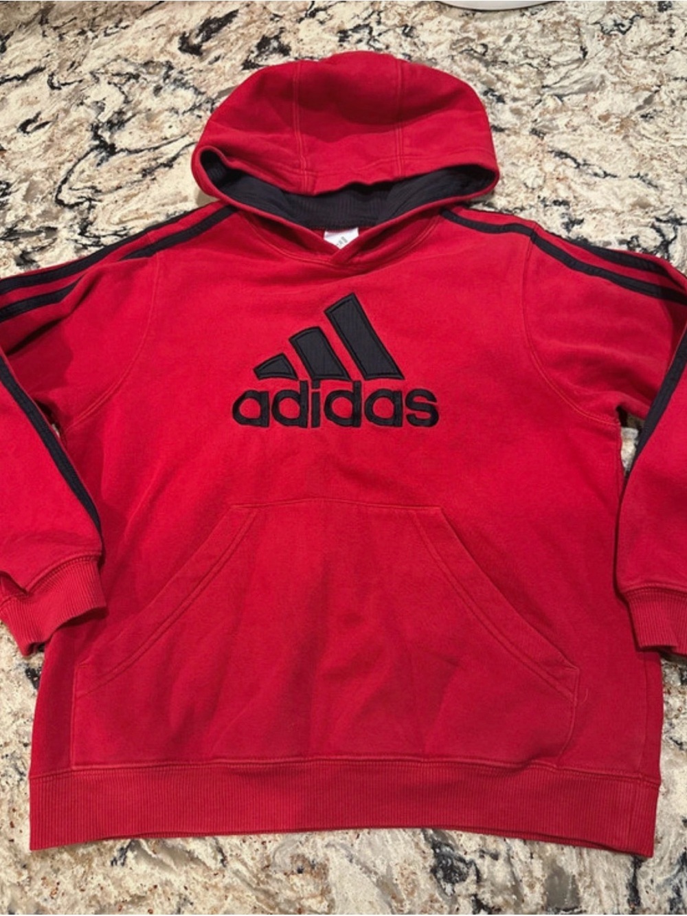 Boys Small red & black Adidas pullover Hoodie